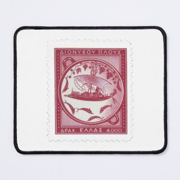 Item preview, Vintage Red Boat Greek Postage Stamp designed and sold by red-amber65.