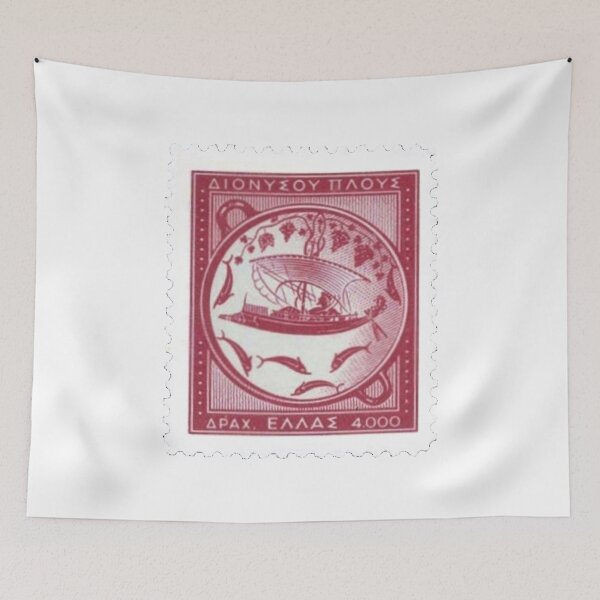 Item preview, Vintage Red Boat Greek Postage Stamp designed and sold by red-amber65.