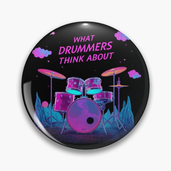 Item preview, What Drummers Think About – Cosmic Neon Drum Set Design designed and sold by SaritaVerseArt.