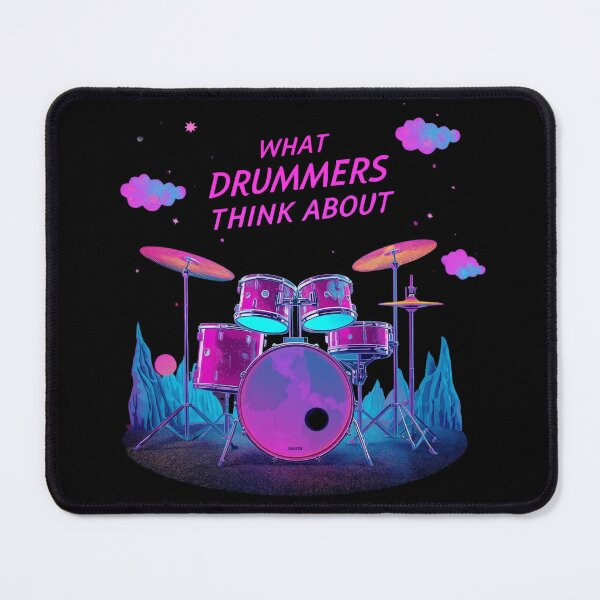 Item preview, What Drummers Think About – Cosmic Neon Drum Set Design designed and sold by SaritaVerseArt.