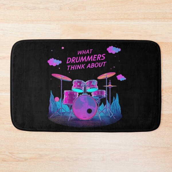 Item preview, What Drummers Think About – Cosmic Neon Drum Set Design designed and sold by SaritaVerseArt.