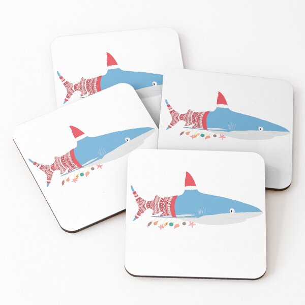 Item preview, Nautical Shark Christmas Illustration | Christmas Gifts | Cute Tees designed and sold by LucyWinton.