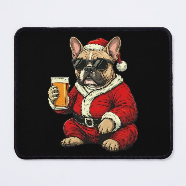 Item preview, French Bulldog Santa Sunglasses Beer Christmas designed and sold by k3rstman1.