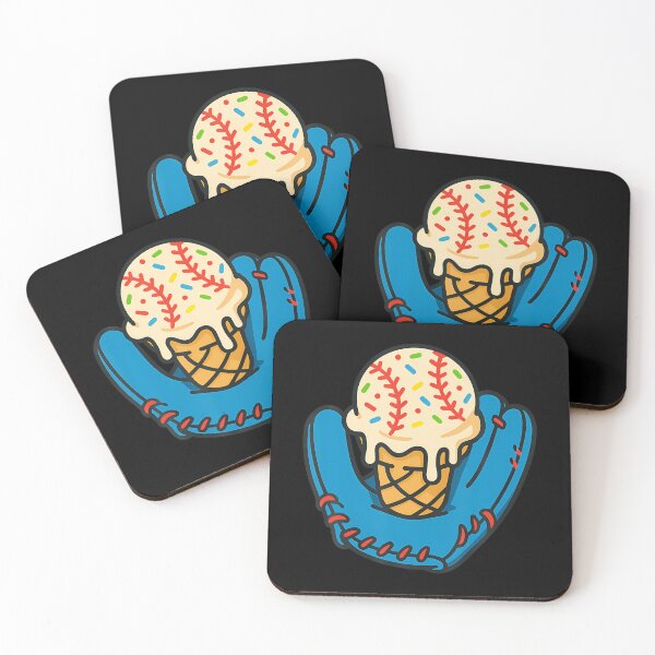 Item preview, Baseball Glove Catching Waffle Cone Vanilla Scoop Sundae designed and sold by VivanLaurel.