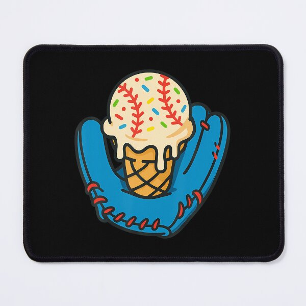 Item preview, Baseball Glove Catching Waffle Cone Vanilla Scoop Sundae designed and sold by VivanLaurel.