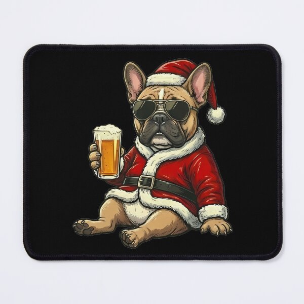 Item preview, French Bulldog Santa Sunglasses Beer Christmas Dog designed and sold by k3rstman1.