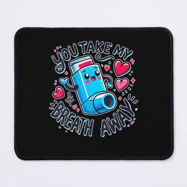 Item preview, You Take My Breath Away Valentine Funny Inhaler Heart designed and sold by MaudeGloria.