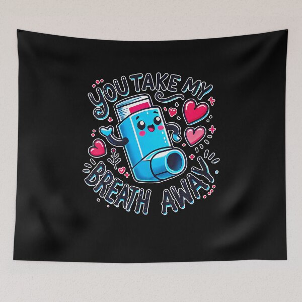 Item preview, You Take My Breath Away Valentine Funny Inhaler Heart designed and sold by MaudeGloria.