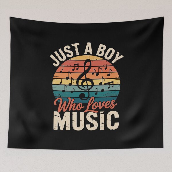 Item preview, Just A Boy Who Loves Music Kids Music Boys  designed and sold by PowAcademy.