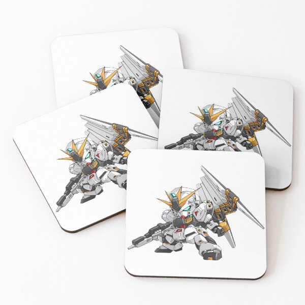 Item preview, Gundam Nu-Chibi White Vanguard Mecha – Winged Blade Warrior Robot Design designed and sold by Dyan4.