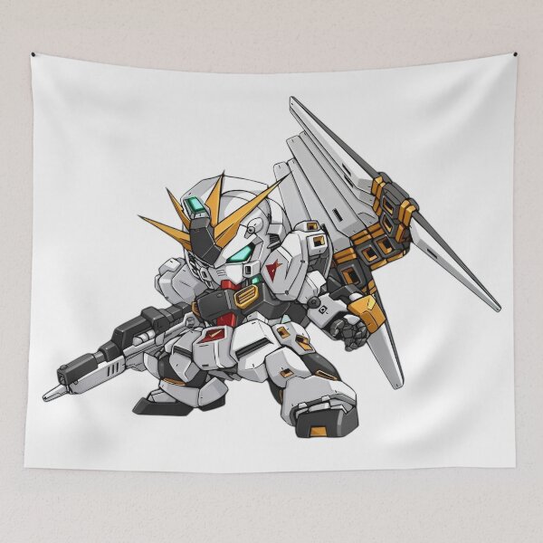 Item preview, Gundam Nu-Chibi White Vanguard Mecha – Winged Blade Warrior Robot Design designed and sold by Dyan4.