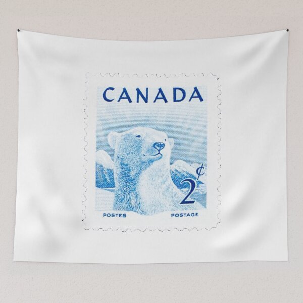 Item preview, Vintage Canadian Polar Bear Postage Stamp designed and sold by red-amber65.