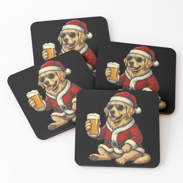 Item preview, Golden Retriever Santa Dog Christmas Beer Lover designed and sold by k3rstman1.