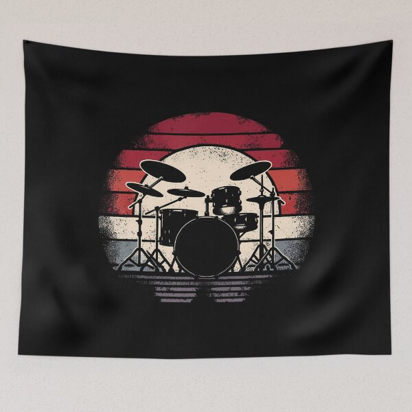 Item preview, Drums Drummer Band Drumset Retro Vintage Drum designed and sold by TiffanyLucia.
