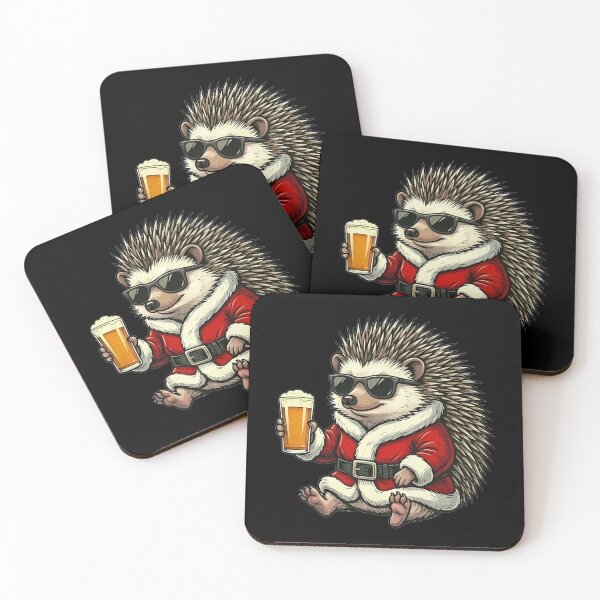 Item preview, Cool Santa Hedgehog Beer Christmas Party designed and sold by k3rstman1.