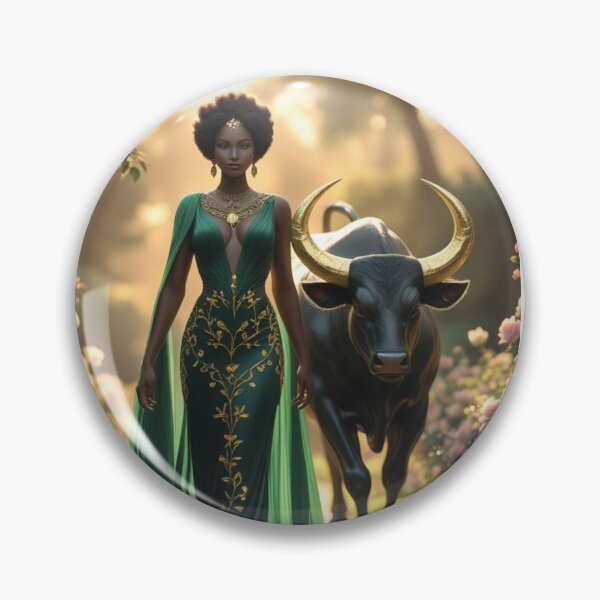 Artikelvorschau, Göttin des Stier-Sternzeichens | Afro-futuristische Kunst mit Stierenergie entworfen und verkauft von Dannygirl999.