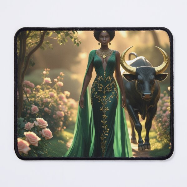 Item preview, Taurus Zodiac Goddess | Afro Futuristic Bull Energy Art designed and sold by Dannygirl999.