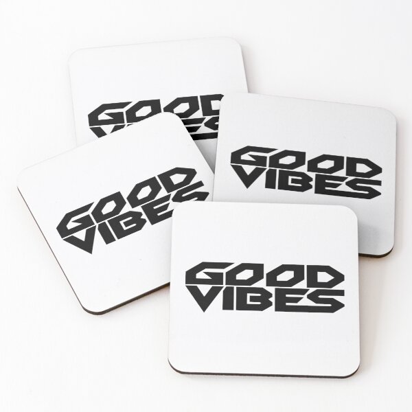 Item preview, Bold Geometric GOOD VIBES Typography Poster – Modern Black and White Inspirational Wall Art Print designed and sold by Bright Nest Studio.