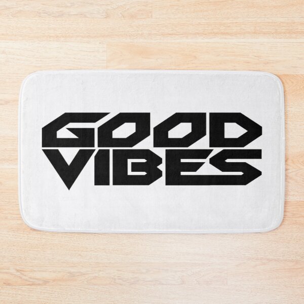 Item preview, Bold Geometric GOOD VIBES Typography Poster – Modern Black and White Inspirational Wall Art Print designed and sold by Bright Nest Studio.