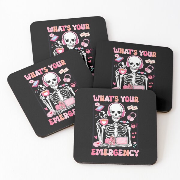 Item preview, What's Your Emergency Valentines Day 911 Dispatcher Skeleton designed and sold by MaudeGloria.