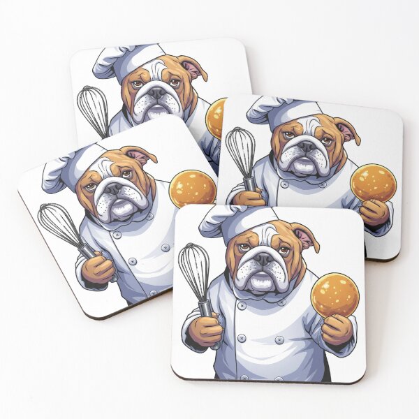 Item preview, Funny Chef Bulldog – Cute Cartoon Dog Cooking Design designed and sold by Cat & Dog Designs.