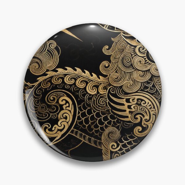 Item preview, Majestic Golden Qilin of Thunder and Clouds designed and sold by zzz888.