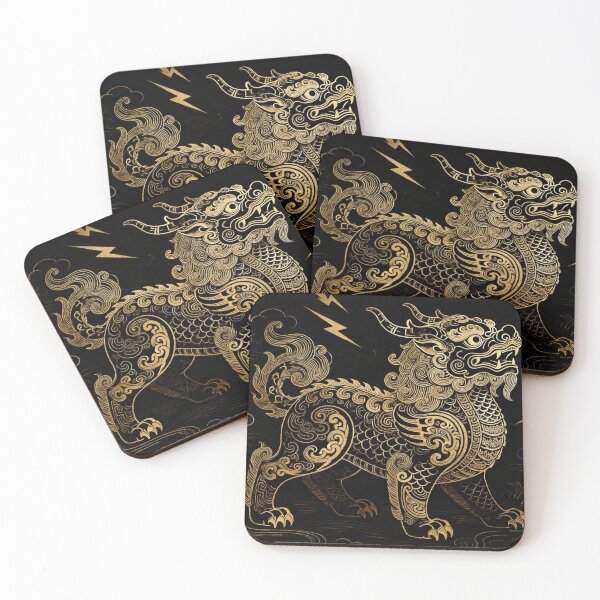 Item preview, Majestic Golden Qilin of Thunder and Clouds designed and sold by zzz888.