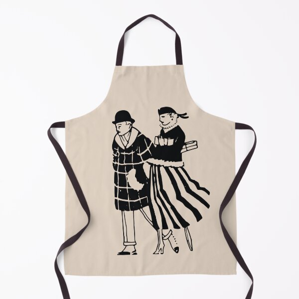 Item preview, Vintage Black and White Couple Illustration – Retro Fashion Line Art designed and sold by AzizamWorks.
