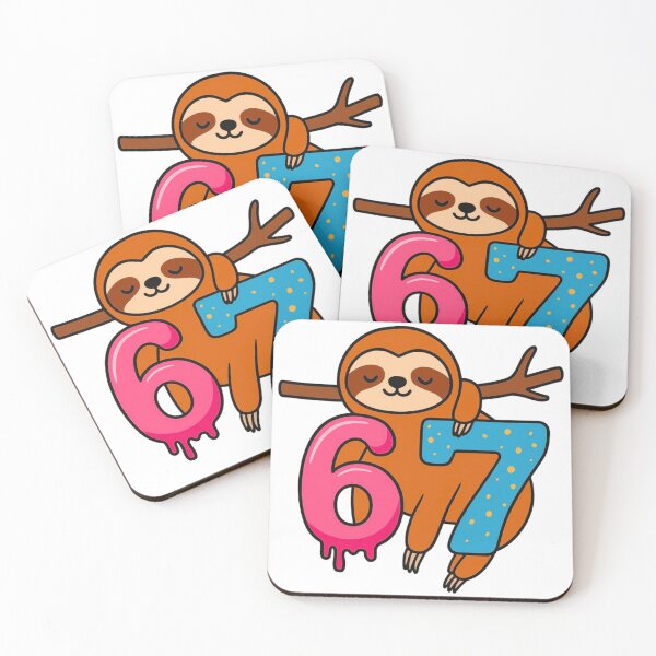 Item preview, Cute Sloth Six–Seven Drip Meme Design designed and sold by bilal sibgui.