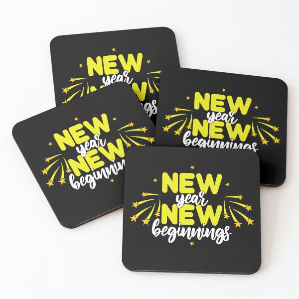Item preview, New Year New Beginnings – Yellow Star Firework New Year Design designed and sold by JA World - Art & Design.