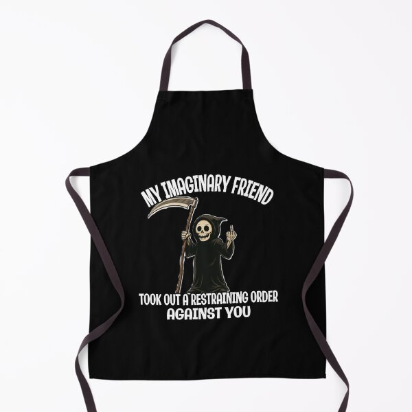 Item preview, Imaginary Friend Restraining Order Grim Reaper - Funny Meme designed and sold by A-T-H.