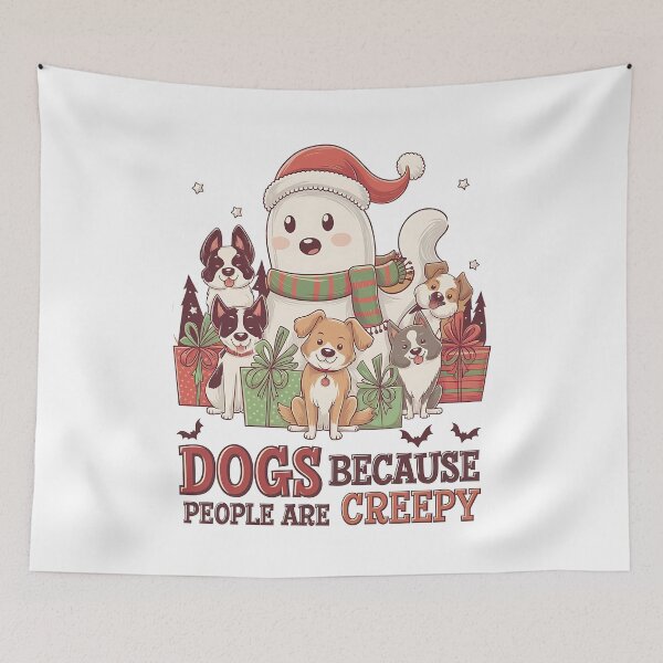 Item preview, Cute Christmas Ghost With Dogs Funny Holiday Design designed and sold by LunaPixelStudio.