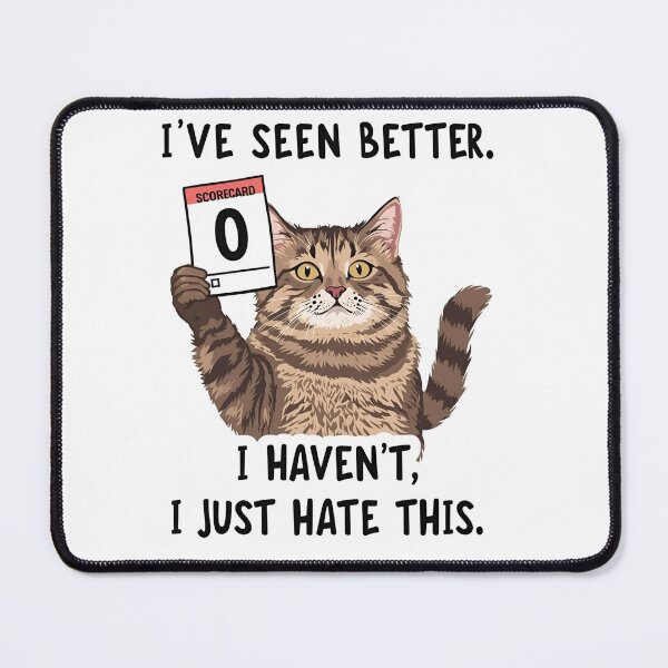 Item preview, Funny Grumpy Cat Judge - Zero Score Rating "I've Seen Better" designed and sold by The Grumpy Pet Club.