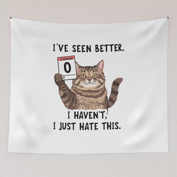 Item preview, Funny Grumpy Cat Judge - Zero Score Rating "I've Seen Better" designed and sold by The Grumpy Pet Club.
