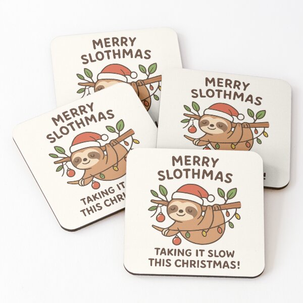 Item preview, Merry Slothmas by Modern Mojo | Cute Christmas Sloth Art | Funny Holiday Slow Life Design designed and sold by Modern-Mojo.
