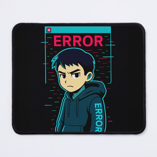 Item preview, Error Boy.exe – Neon Glitch Anime Boy designed and sold by JupiterGlitchEmpire.