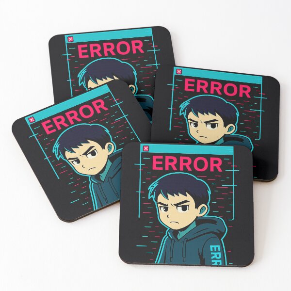 Item preview, Error Boy.exe – Neon Glitch Anime Boy designed and sold by JupiterGlitchEmpire.