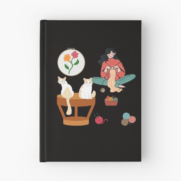 Item preview, Embroidery & Knitting with Cats designed and sold by KittenAndCo.