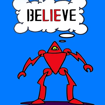 Artwork thumbnail, Thinking Robot by Rolling Fool London street Art Style