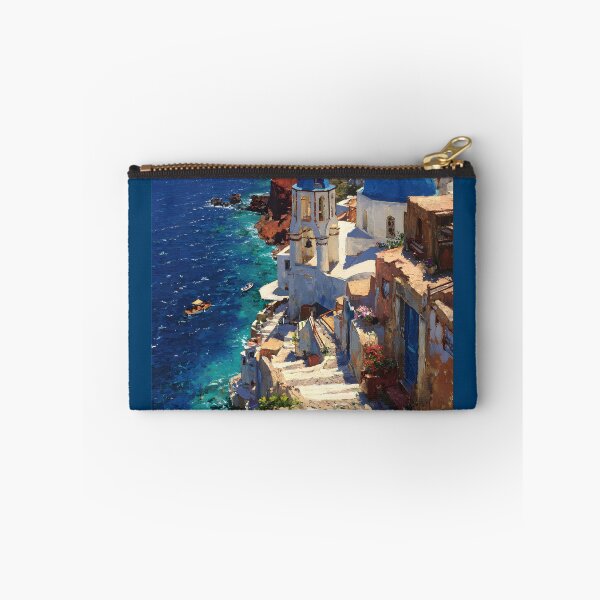 Item preview, Santorini Whitewashed Buildings and Blue Rooftops Over the Aegean designed and sold by daila70.