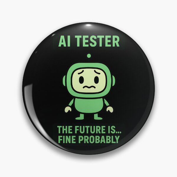 Item preview, AI Tester The Future Is Fine Probably Funny Tech Design designed and sold by TeeTimeTreasure.