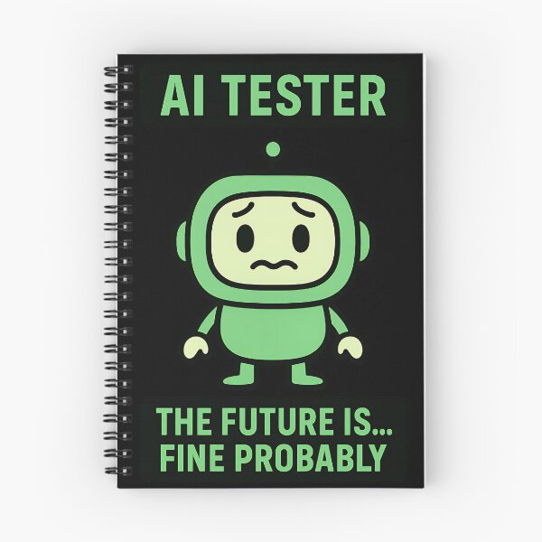Item preview, AI Tester The Future Is Fine Probably Funny Tech Design designed and sold by TeeTimeTreasure.