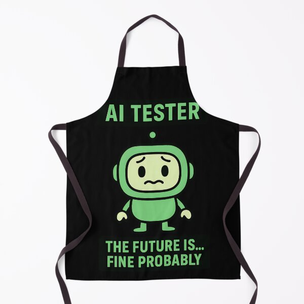 Item preview, AI Tester The Future Is Fine Probably Funny Tech Design designed and sold by TeeTimeTreasure.