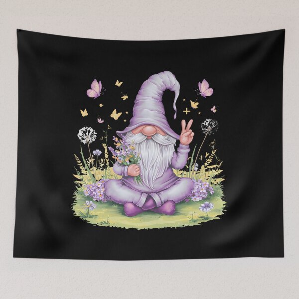 Item preview, Peaceful Garden Gnome With Flowers And Butterflies designed and sold by MicheleDanita.