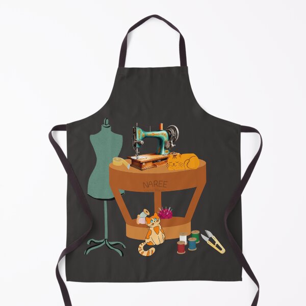 Item preview, Vintage Sewing Machine & Sleepy Cat. designed and sold by KittenAndCo.