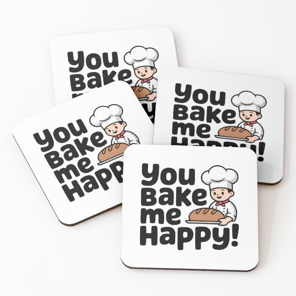 Item preview, You Bake Me Happy! Cute Bakers Pun designed and sold by PMCreative.