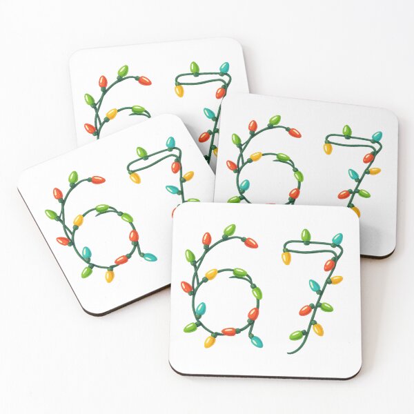 Item preview, “67” Christmas Lights Design – Festive Geeky Fan Art designed and sold by The Sandy Design Store.