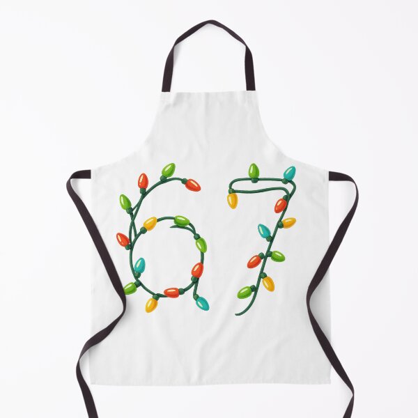 Item preview, “67” Christmas Lights Design – Festive Geeky Fan Art designed and sold by Sandy's Cheeky Studio.