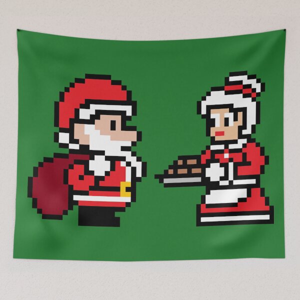 Item preview, 8-bit Christmas Santa and Mrs. Claus designed and sold by IORS.