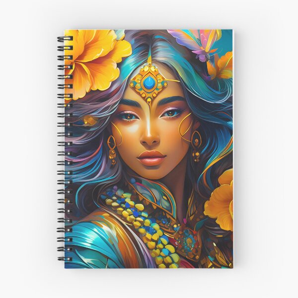 Item preview, Goddess of Fantasy - Colorful Design with Vibrant Peonies and Golden Jewelry designed and sold by Jack’s Shirts Craft.